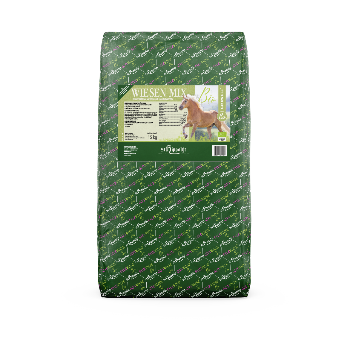 Glyx-Wiese Bio Wiesenmix - vezelmix uit bio weidehooi, lucerne, groenhaver, esparcette